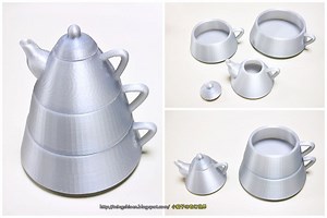 Creative tea sets #3DThursday #3DPrinting