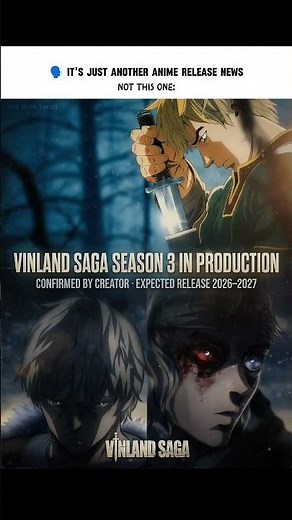Vinland Saga Season 3 is finally coming! ⚔️ #Thorfinn From 🌾 Thorfinn’s next journey begins now. ⛵️