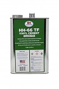 HH-66 Toluene Free Vinyl Cement, 1 Gal. can - Vinyl Adhesive, Cement Glue, Repair Glue, Inflatables, Pool Liner, Tarps, Tents, Awnings, Mats, Covers, Waterproof, High Strength, RH Adhesives