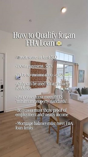 How to Qualify for a FHA loan 💵