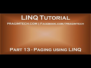 Part 13 Implement paging using skip and take operators