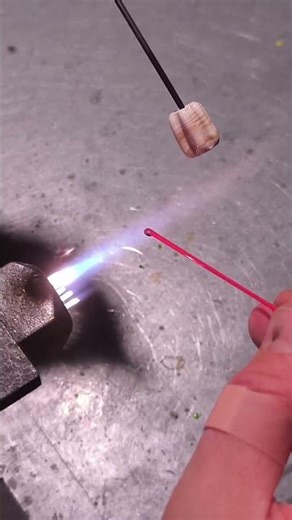 Lampworking Optic Mold in action 🔥 #diycrafts