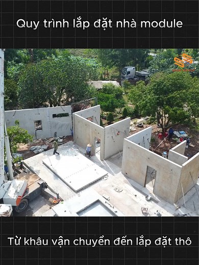 Quy trình lắp đặt nhà module bê tông trong 4 ngày
