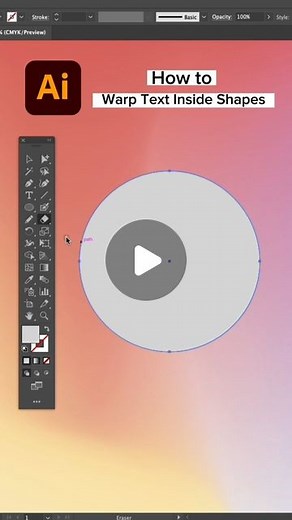 Gurukul Infosystem on Instagram: "🆕Envelope Distort "Unleashing the magic of text warping inside shapes in Illustrator! ✨🔍 Watch and learn as we navigate the creative journey of transforming ordinary text into extraordinary shapes! 🎨✏️ #IllustratorMagic #TextWarpingTutorial #DesignInspiration"#envelopedistort"