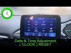2023 FORD PUMA - Date & Time adjustment