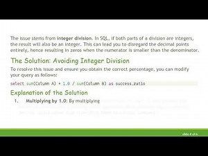 How to Calculate the Percentage of Two Columns Grouped by Month in SQL