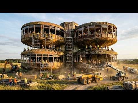 $20M Abandoned UFO Rebuilt: Every Room Becomes 5-Star Luxury