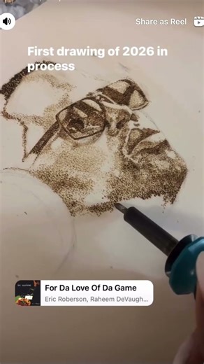 Pyrography Art Portrait Process #art #portraitart #drawing