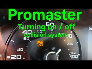 Ram Promaster how to turn on and off collision warning with active brake option