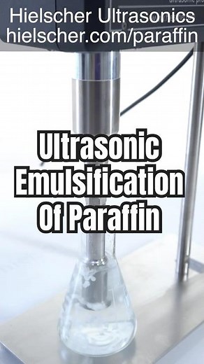 Paraffin Emulsification Using a Hielscher Sonicator UP400St #ultrasonic #labequipment