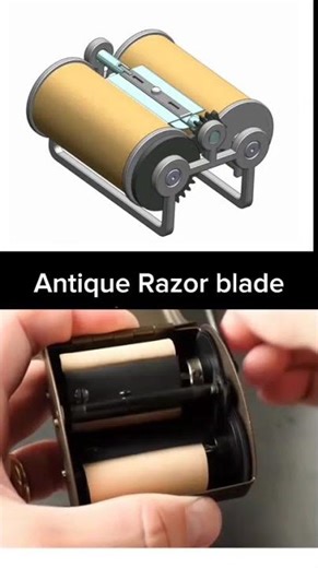Ingenious Antique Razor Blade Sharpener Mechanism! 🪒 #short