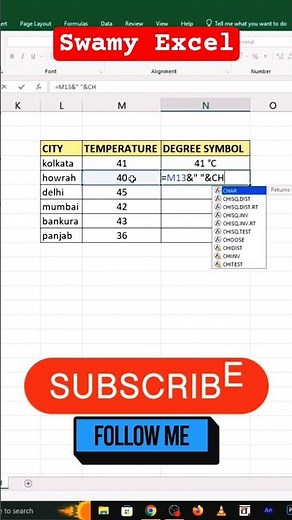 Add Degree Symbol (°C) in Excel Like a Pro 💻