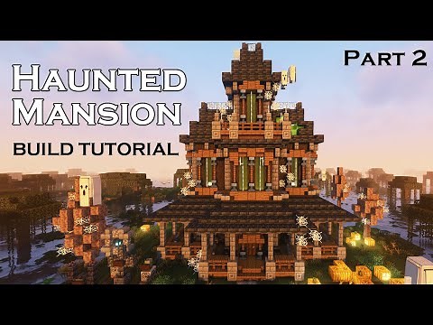 Minecraft Haunted Mansion | How to build a Haunted House | Halloween Build (Part 2)
