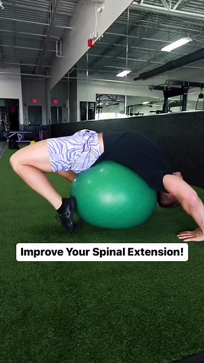 💥 Improve Your Spine Extension! . ❌ Spinal extension is one of the most common restrictions we see amongst all of our online clients. Most people do not move this way throughout their day, and therefore develop restrictions over time. Especially individuals with disc or nerve problems, this is almost always restricted or even painful! . 🔑 The key here is that I am demonstrating 1 exercise to improve extension in each region that is involved in full spinal extension! We need the upper back, mid