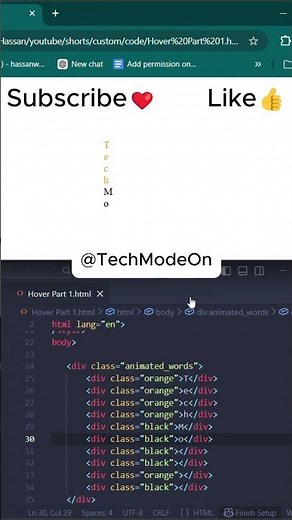 🔥Hover Text using HTML & CSS | Easy Animation Tutorial | Styling