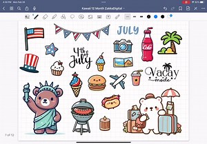 Monthly Holiday Goodnotes Stickers | Cute Digital Note Stickers | Fall | October | Kawaii| Animal| | Sticker Bundle | Christmas - Etsy