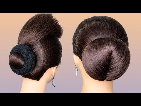Beautiful Easy Donut Bun Hairstyles F Parties _Hairstyle Tutorial _ Hair Style Girl_New Hairstyle