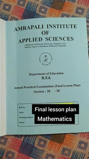 Final Lesson Plan || Mathematics || Profit and Loss || #lessonplan #foryou #viralvideo #shorts