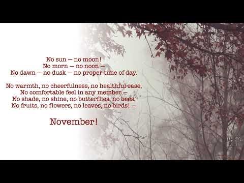 November by Thomas Hood - Poem - Classic poetry - Read aloud