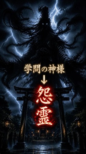学問の神様の正体は、日本最強の怨霊だった#菅原道真 #日本三大怨霊 #平将門 #崇徳天皇 #日本史 #歴史 #shorts
