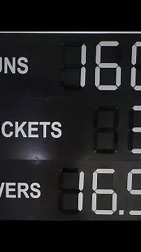 Cricket scoreboard manual flip type.