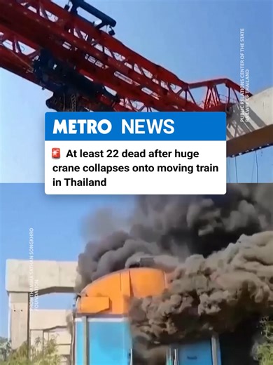 Tragic Crane Collapse on Train in Thailand