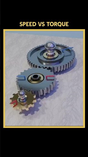 How Speed vs. Torque Works: The Gear Train Secret 🤯🔥 #shorts
