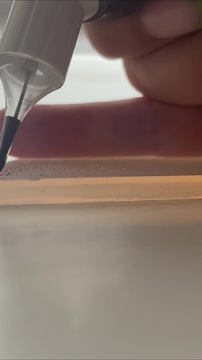 Fully transparent practice skin. For PMU/Tattoo training trainingskin.com #tattoo #pmu #permanentmakeup #tattootraining #pmutraining