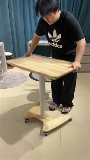 Adjustable Height Solid Wood Desk – Minimalist Design, Strong & Space-Saving Work Table #shortsfeed