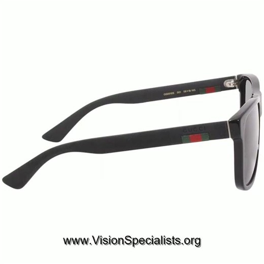 Gucci Mens GG0010S Sunglasses Black Gray 001