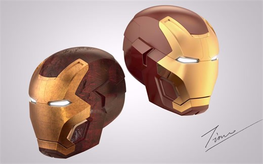 Solidworks建模 钢铁侠头盔