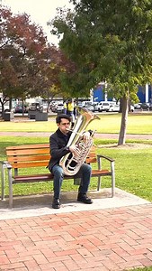 There’s a lot of sounds in our public parks of Adelaide. 🌳 🎶 Leaf blowers, birds, and sometimes Principal Tuba Stanley McDonald. We caught up with Stan to witness firsthand his favourite way to practice ahead of his Vaughan Williams Tuba Concerto solo at next week’s Matinée concert – Blaze at Elder Hall. When we asked Stan if he’ll truly be performing the first Tuba Concerto written, he confirmed, and elaborated: “There’s this rumour about the Vaughan Williams Tuba Concerto. He originally wrot