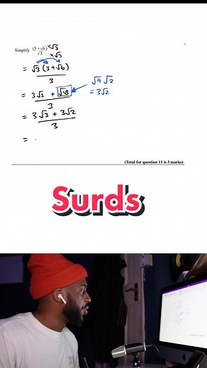 Rationalising harder Surds #gcse2022 #math #mathstrick #schoollife #teachertiktok #mathgcse