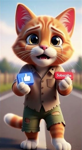 القط ده الي حصل معه صدمة 😱 😭