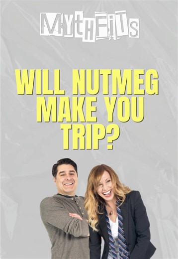 This spice - which is probably in your kitchen pantry right now - can make you hallucinate! It’s NUTMEG. PSL season is about to be LIT. Kidding, because nutmeg actually contains myristicin, which - in high enough doses - puts a severe strain on the body and causes severe intoxication with symptoms like hallucinations, dizziness, confusion, and extreme physical illness. Medical professionals advise avoiding trying this (and so do we!) @mythfits @Chef Fatty