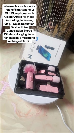 Wireless Microphone for iPhone: 2 Mini Mics for Clearer Audio