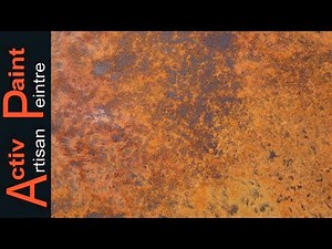LIVE Application & activation peinture effet rouille MUR DÉCORATIF