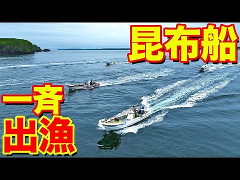 【昆布漁】ドローンで昆布船一斉出漁と落石周辺・ユルリ島を空撮 #fisherman #昆布漁【道東田舎暮らし】北海道 | 根室 | 落石#急上昇