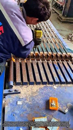 Manufacture Of Steel-reinforced Timber Beams : New Construction Equipment #job #skills #building