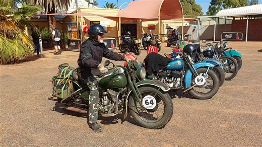 This 1942 WLA Harley-Davidson was retained by the Australian Army after WW2 and used as an escort bike for the Royal Tour in 1955. Acquired by John in the 60's he has been riding it ever since. Another 100% finisher in the Southern Cross Cannonball Classic - old school cool at it's best. | Surfside Motorcycle Garage