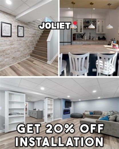 68 reactions · 3 comments | We’re looking for 150 homeowners in JOLIET ready to transform their BASEMENT into a dream living space! ✨This Month Only: ✔️FREE In-Home Design Consultation ✔️20% Off Installation ✔️Easy, Flexible Financing Options Tap “Learn More” to get started today! | Matrix Basement Finishing | Facebook