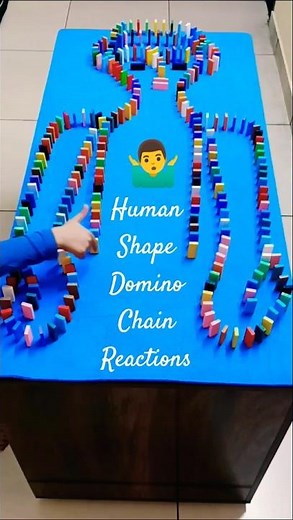 Creative Human Shape Domino Run 🧍‍♀️🧍‍♂️🧍‍♀️ (Epic Chain Reaction) #shorts #domino #run #dominoart