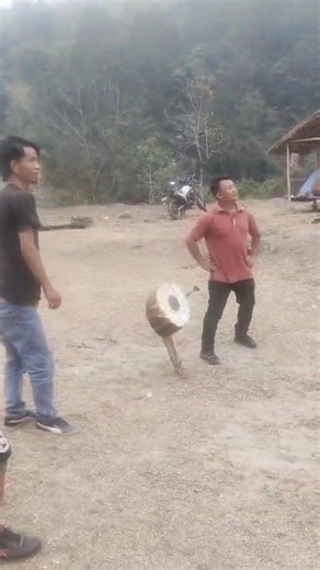 dart game known as khand played by hand made darts in Kalimpong area,at Art resort,Relli.