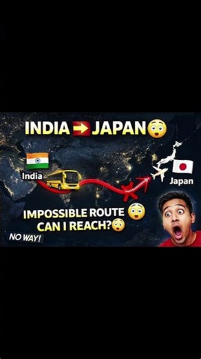 “India to Japan by Bus 😱 | World’s Hardest Route | “Impossible Journey 😳”#shorts”