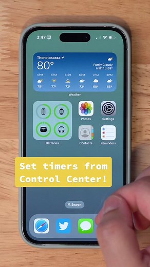 Cómo establecer temporizadores en el Centro de Control