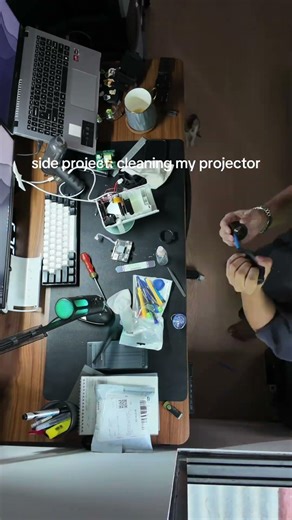 My Desk Isn’t Always Clean 😅 | Projector Cleaning