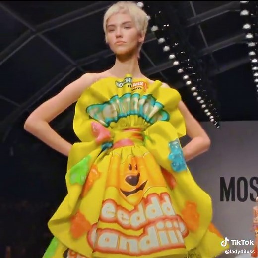 Moschino Fall 2014 Runway Walk by Sasha Luss
