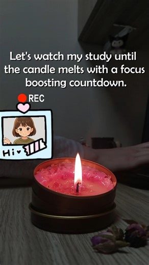 Cozy Pink Candle Study Session 🕯️✨ #viralshorts