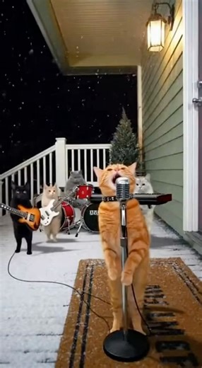 The Stray Cats - Rock This Town ep.2 #petvideos #catconcert #funny #rock #cat #shorts