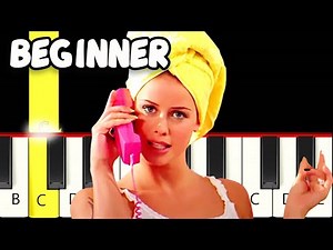 Barbie Girl - Aqua - Fast and Slow (Easy) Piano Tutorial - Beginner